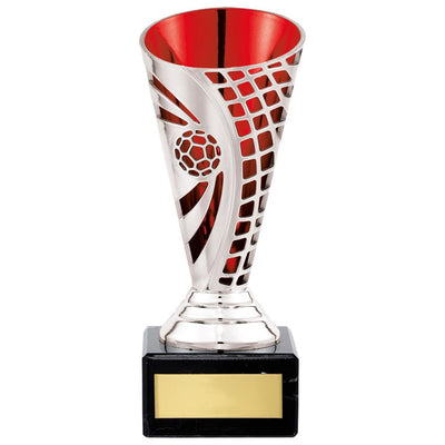 Football Series Defender Trophy Cup Silver Red