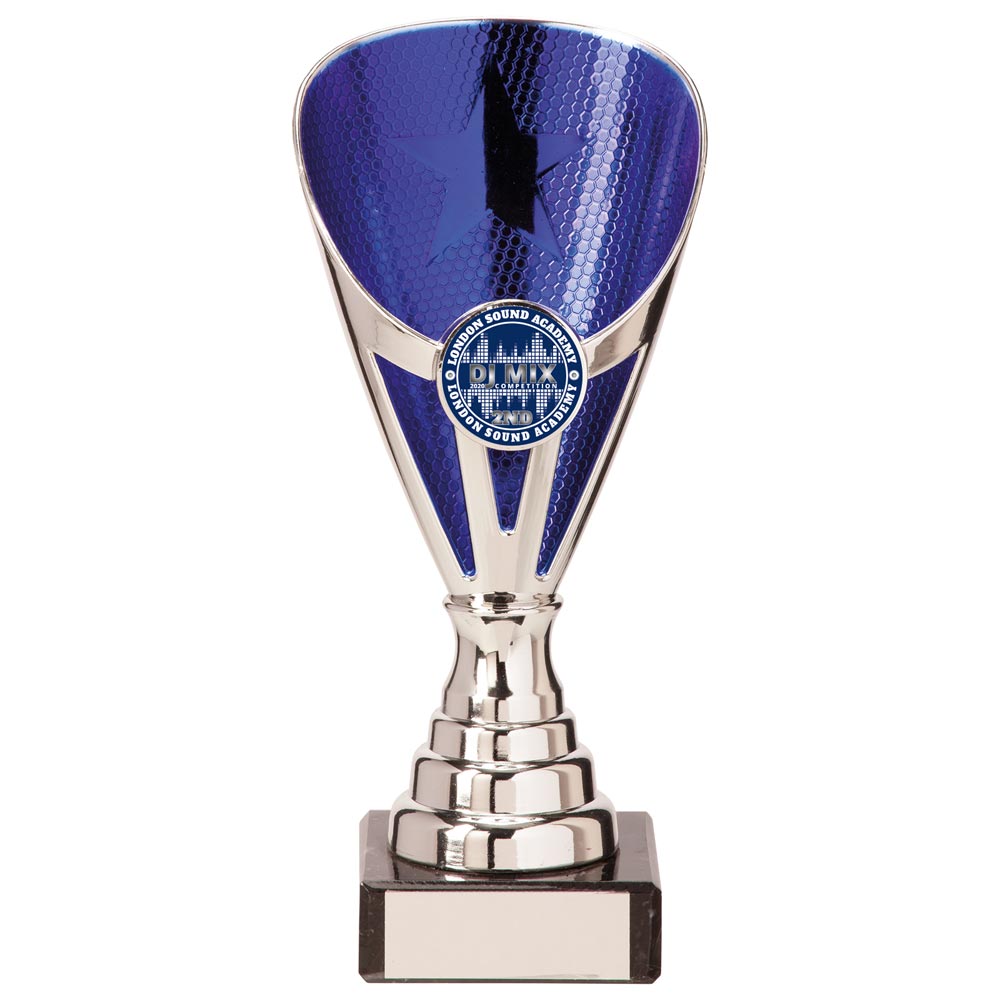 Rising Stars Premium Trophy Silver Blue