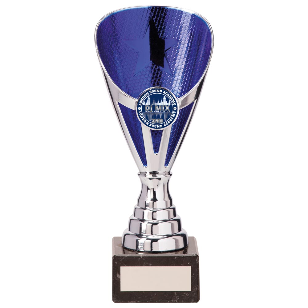 Rising Stars Premium Trophy Silver Blue