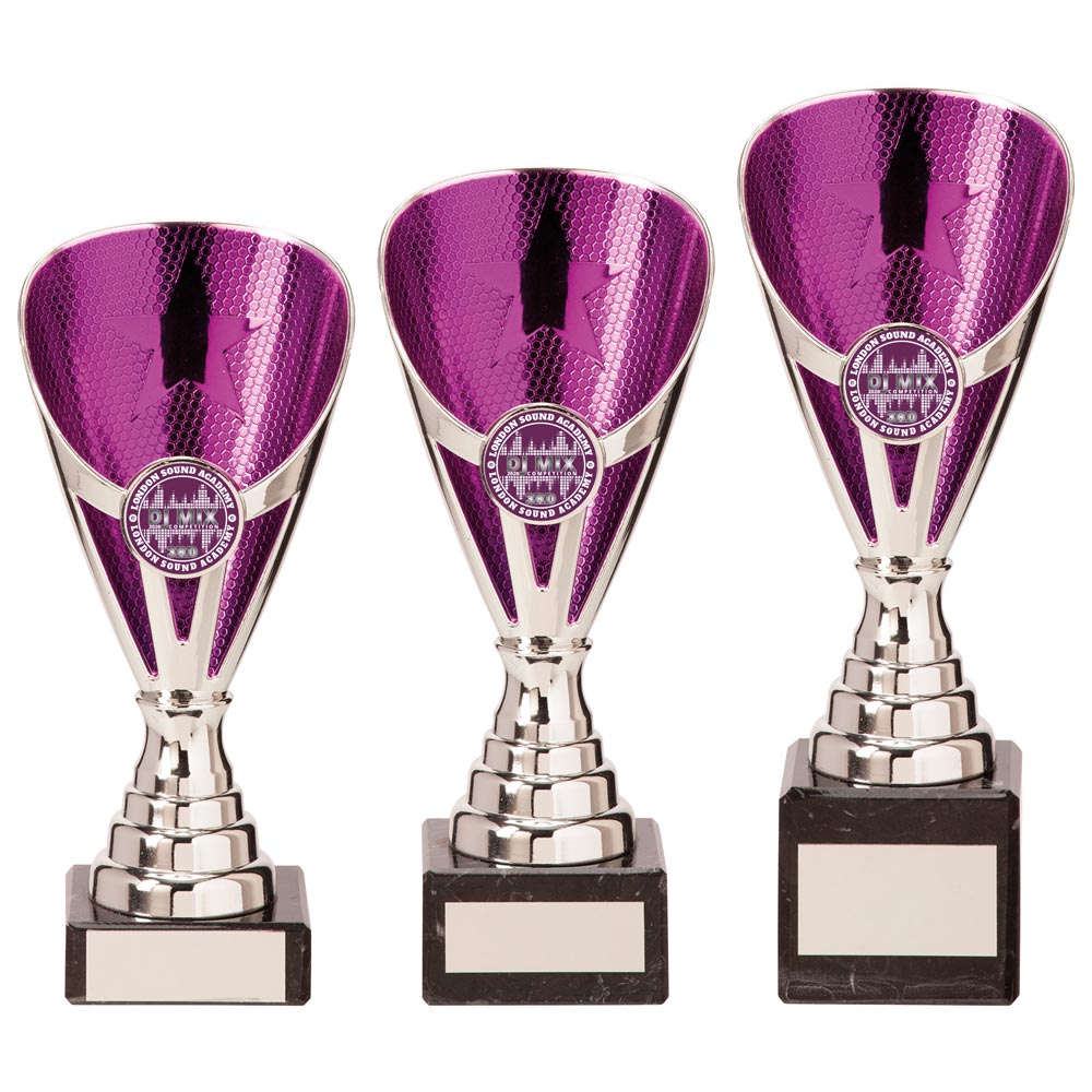 Rising Stars Premium Trophy Silver Purple