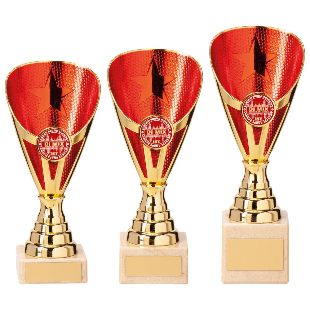 Rising Stars Premium Trophy Gold Red