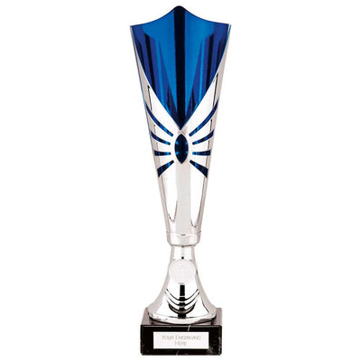 Trident Laser Cup Silver Blue