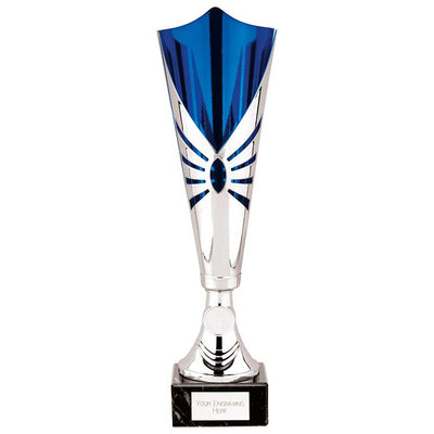 Trident Laser Cup Silver Blue