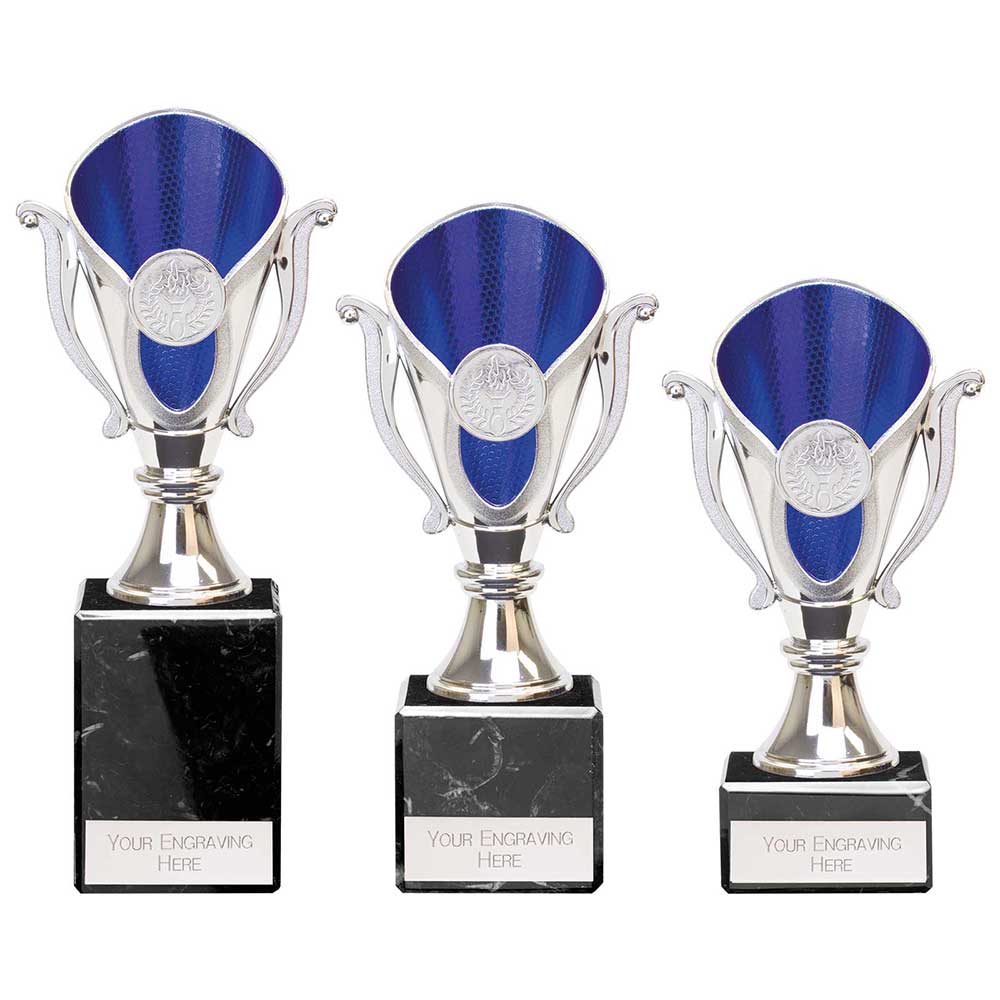 Wizard Legend Trophy in Silver & Blue