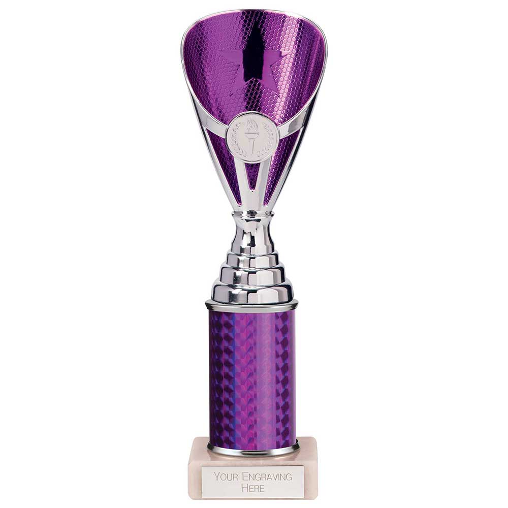 Rising Stars Plastic Trophy Purple