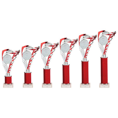 Frenzy Multisport Tube Trophy Silver Red