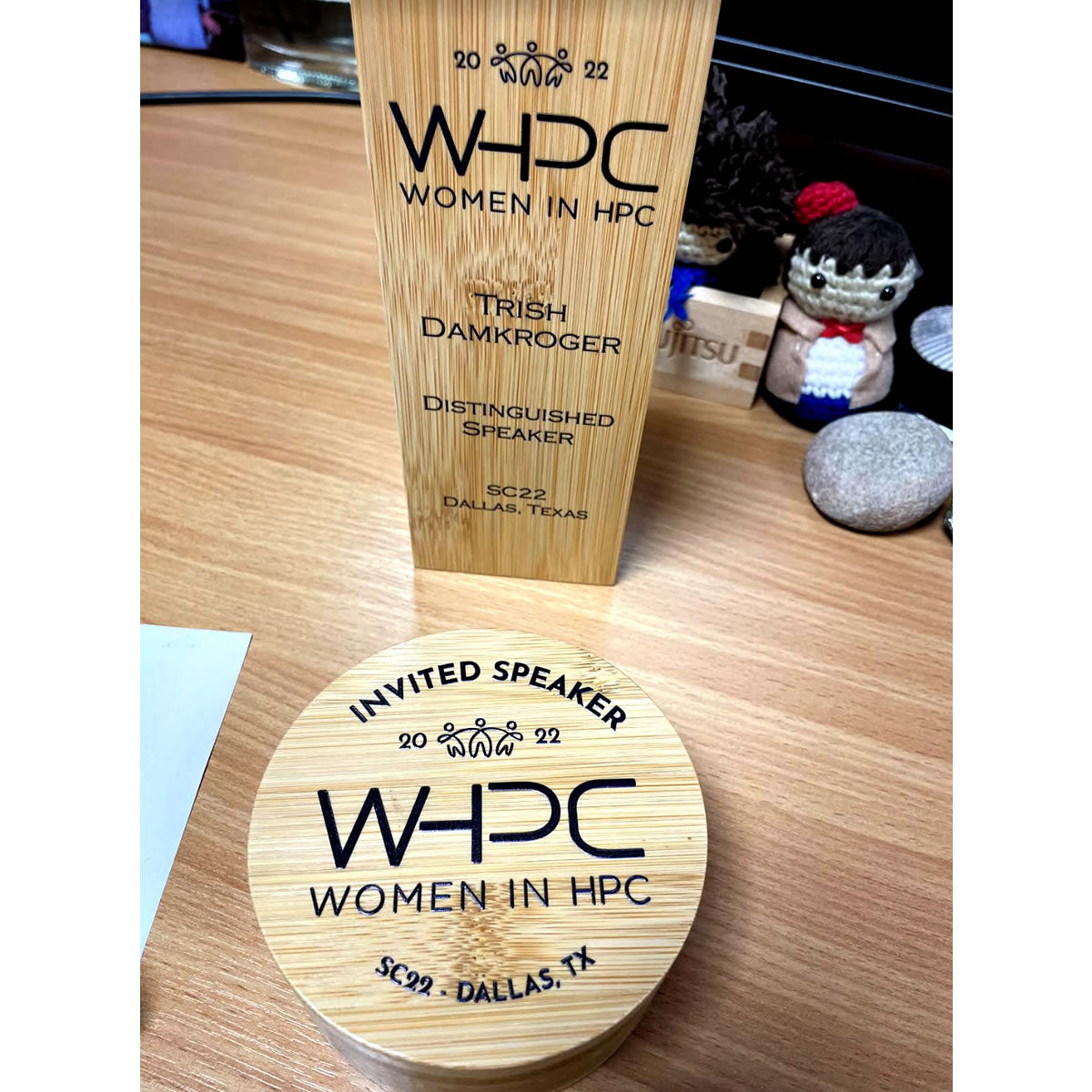 Bamboo Wooden Pillar Award - Small - Colour Printed