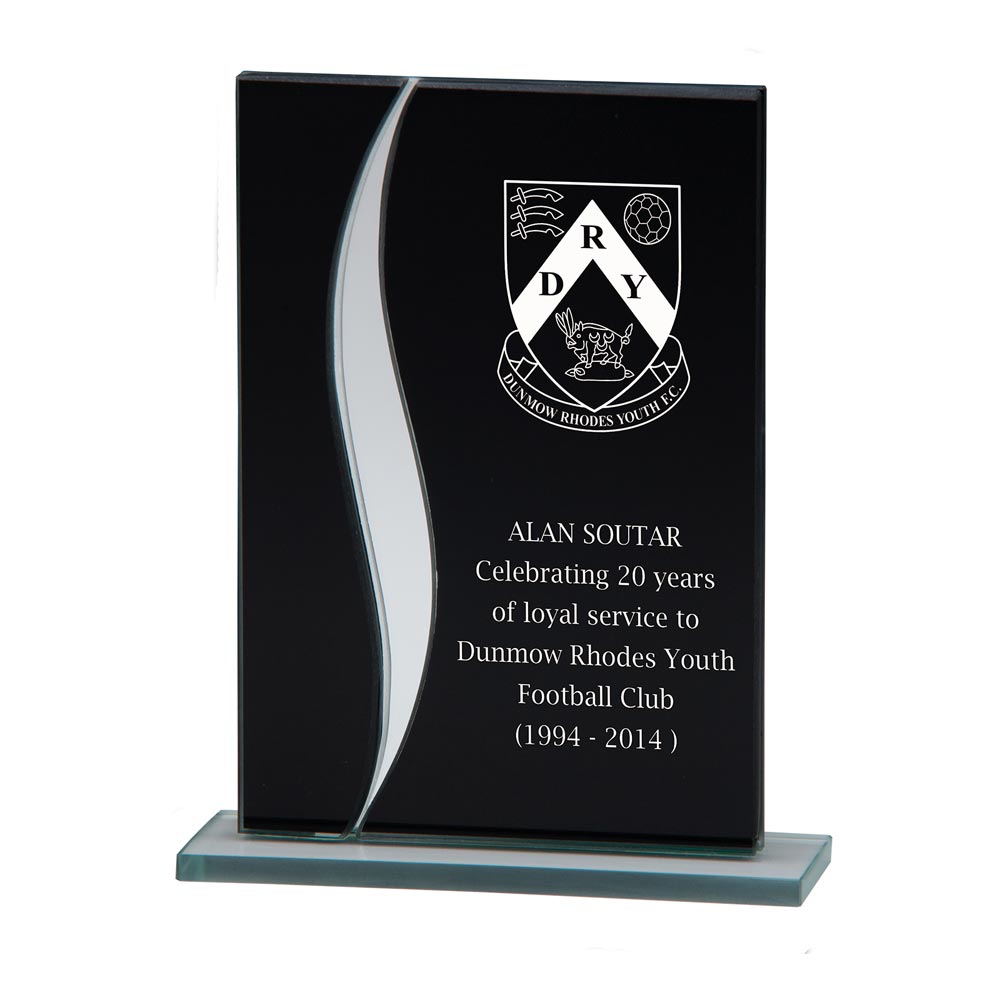 Spirit Mirror Glass Award Black Silver