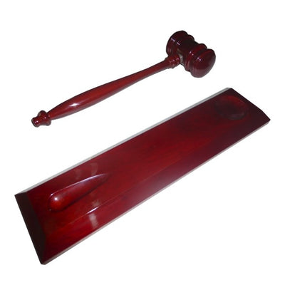 Justice Rosewood Gloss Hammer Gavel Award Trophy